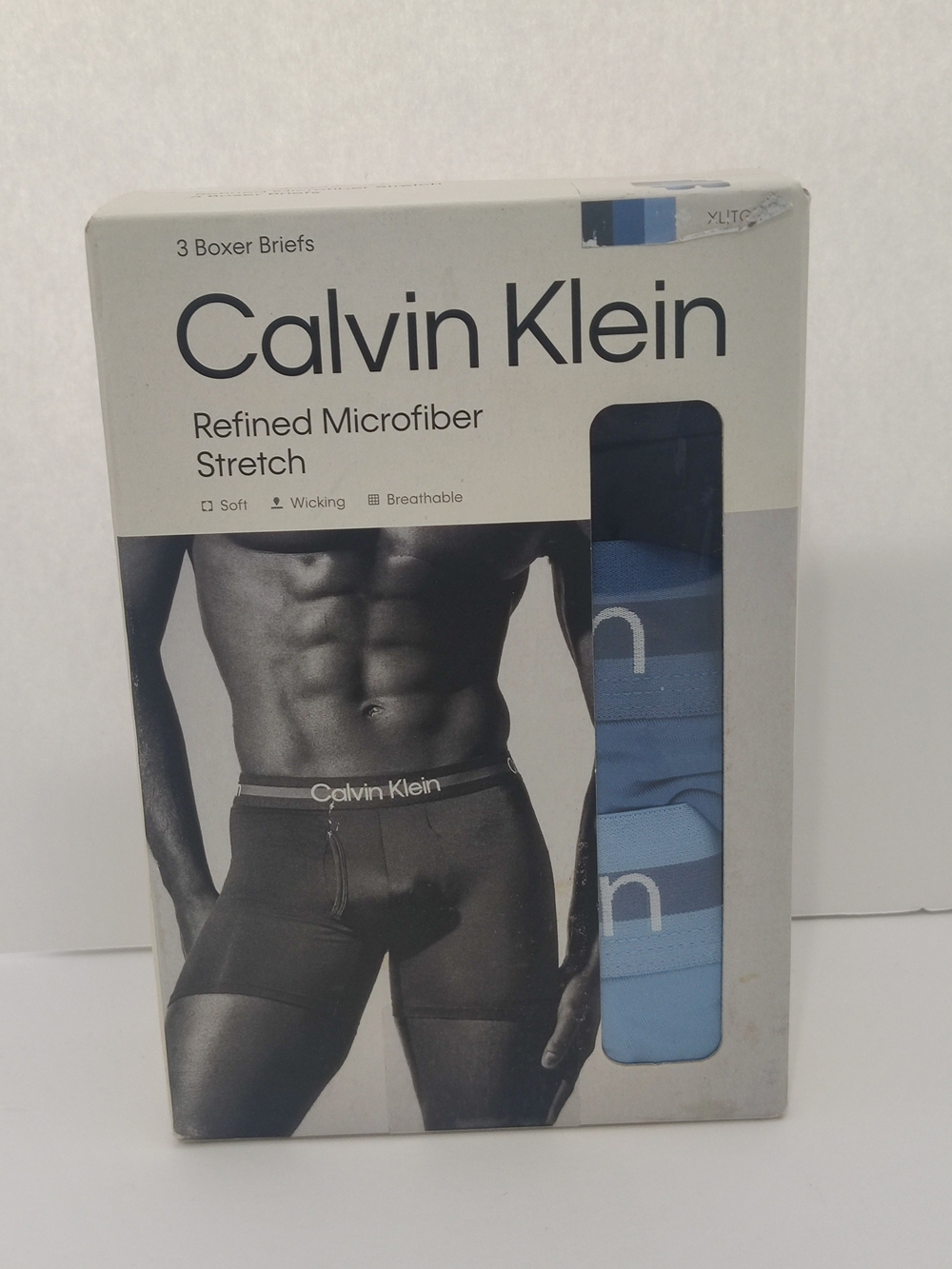 3 Pack Men's Calvin Klein Refined Microfiber Stretch Boxer Briefs NWT